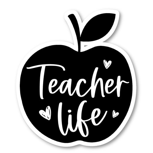 Teacher Life Apple For The Teacher Vinyl Sticker