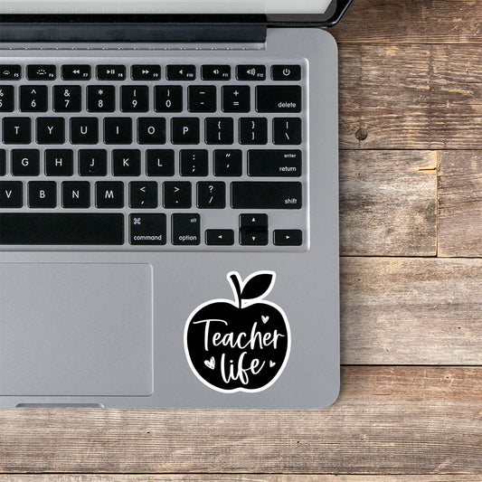 Teacher Life Apple For The Teacher Vinyl Stickers