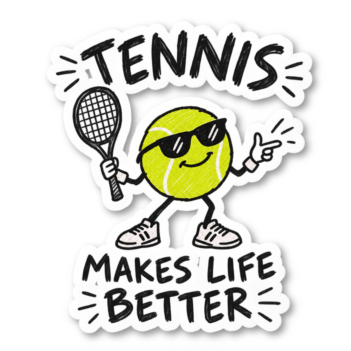 Tennis Vinyl Sticker