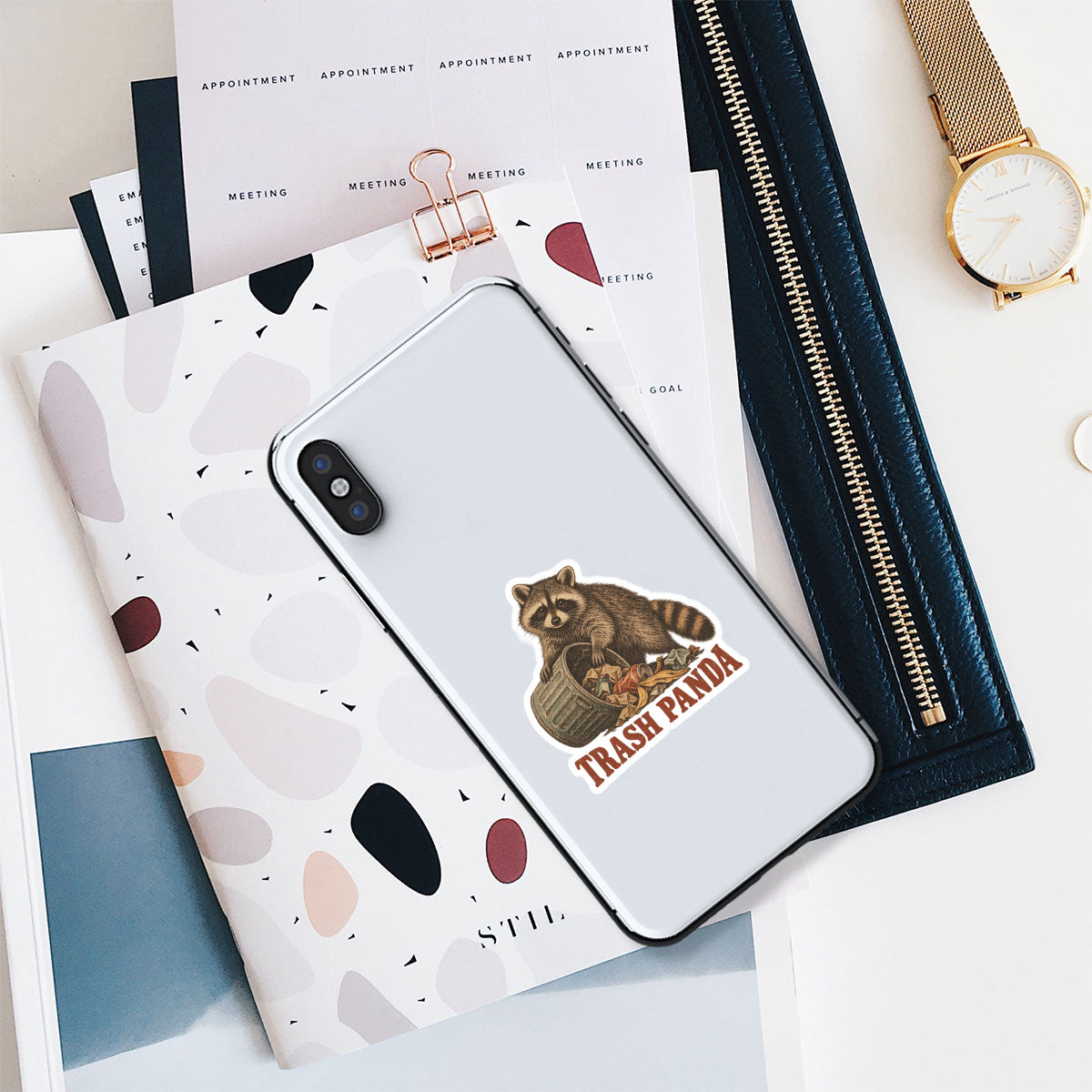 Trash Panda Raccoon Vinyl Stickers