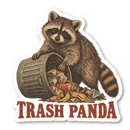 Trash Panda Raccoon Vinyl Sticker
